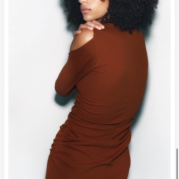 Zara Cut Out Ruched Dress - Picture 5 of 9